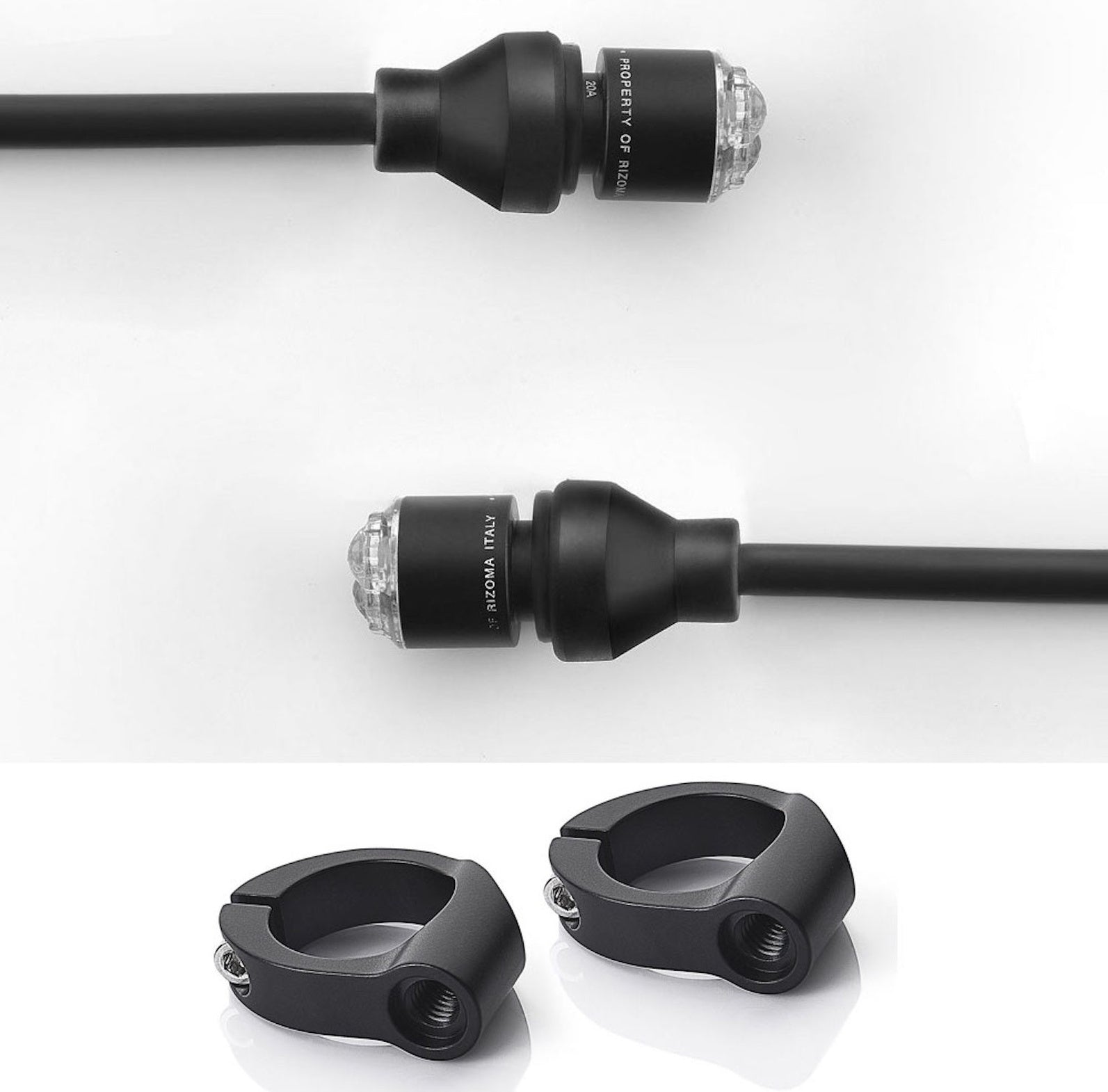 Couple Led Turn Signal Front + Mirror Kit Light Unit - Rizoma Compatible With Triumph Street Triple (2012-2017)