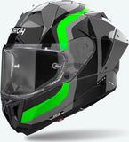 Integralhelm Für Motorrad Airoh Gp800 - Gp8C33 Hpc Carbon Fluogrün Gloss Competition Grösse M