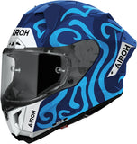 Integralhelm Für Motorrad Airoh Gp800 - Gp8Sw18 Hpc Carbon Glanzblau Swain Grösse L