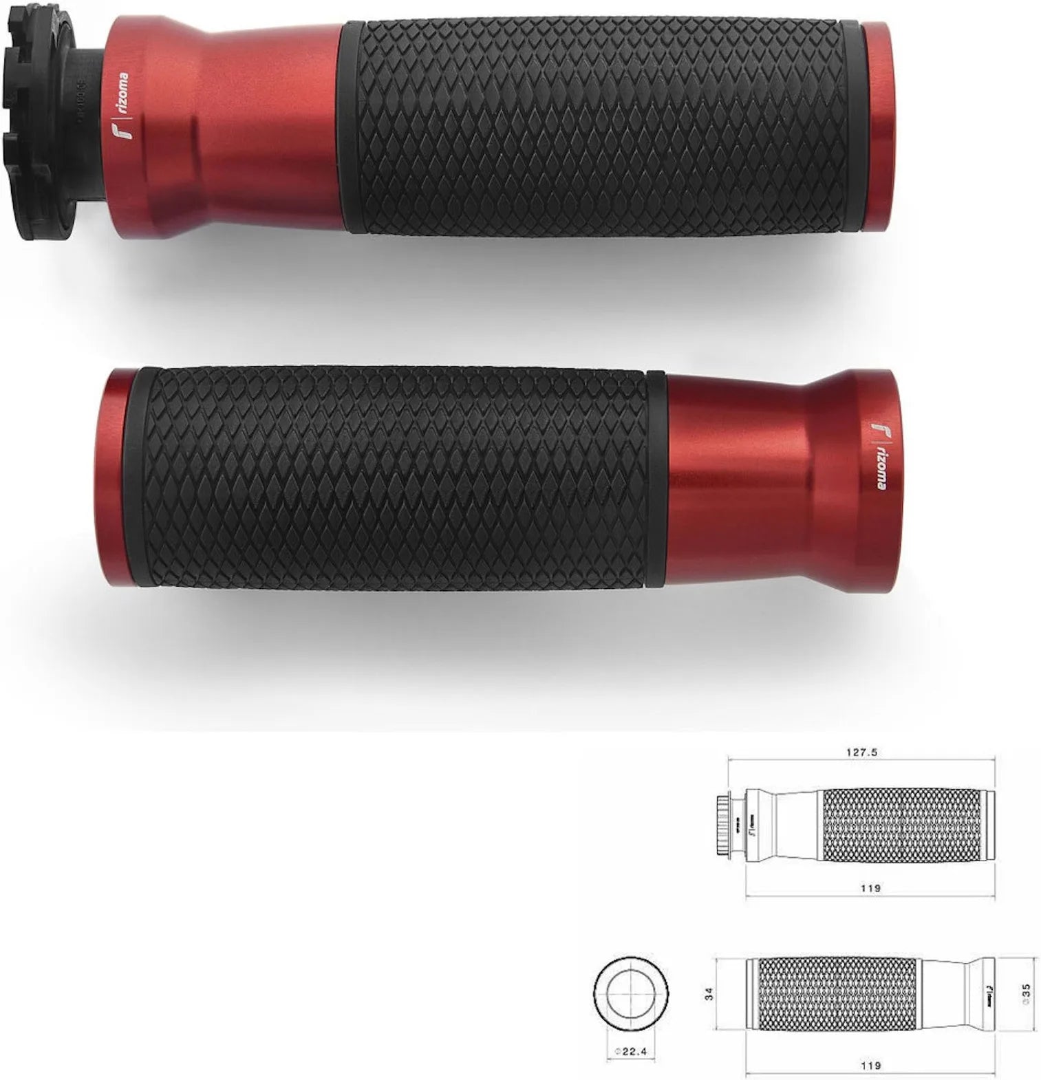 Knöpfe Ø22 Urlo - Rizoma Kompatibel Mit Mv Agusta Brutale 920 (2011-2012)
