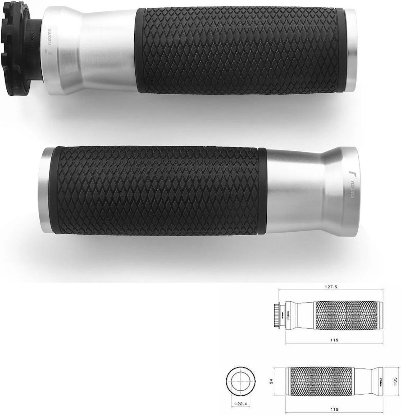 Knöpfe Ø22 Sport - Rizoma Kompatibel Mit Ktm 1290 Super Duke R Abs (2014-2015)