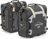 Monokey Canyon Black Side Bags - 70 Lt For Original Rack Canyon Nylon - Givi Compatible With Honda X-Adv 750 (2017-2020)
