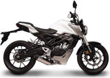 Komplette Auspuffanlage Mit Geräuschzulassung Force Edelstahl Carbon Cap - Termignoni Kompatibel Mit Honda Cb 125 (2018-2020)