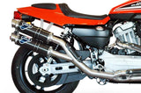 Komplette Auspuffanlage Ohne Geräuschzulassung Round Carbon - Termignoni Kompatibel Mit Harley-Davidson Xr 1200 R
