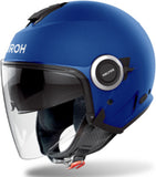 Urban Motorcycle Helmet Airoh Helyos - He619 Thermoplastic Hrt Matte Blue Color Size Xxl