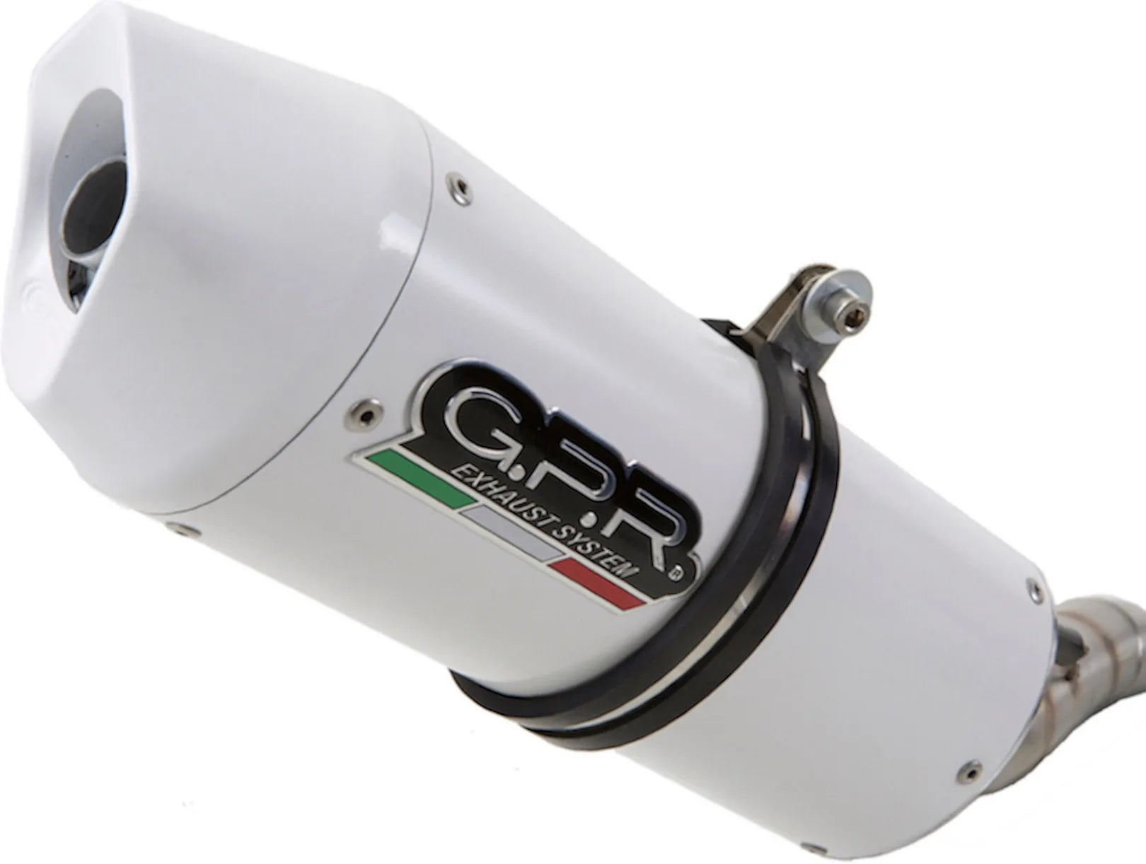 Katalysiertes Auspuffendstück Mit Geräuschzulassung Albus Ceramic Alu Weiss - Gpr Kompatibel Mit Ducati Hypermotard 796 (2010-2012)