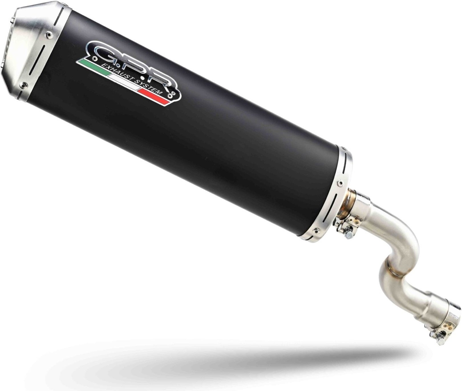 Complete Non-Catalytic Exhaust System With Sound Certification Evo4 Road Black Aluminium - Gpr Compatible With Derbi Gp1 250 Racing Ie (2008-2012)