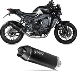 Complete Catalytic Exhaust System With Sound Certification Ak-1 Steel Black Carbon Fiber End Cap - Mivv Compatible With Yamaha Mt-09 - Sp (2025-2026)