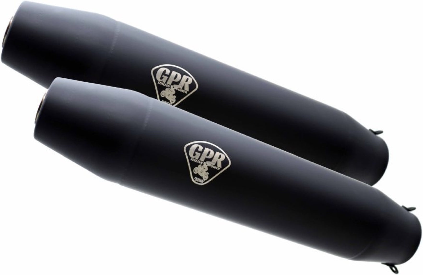 Exhaust Tip With Noise Certification Deeptone Cafe Racer Black Stainless Steel - Gpr Compatible With Moto Guzzi V 50 (1977-1987)