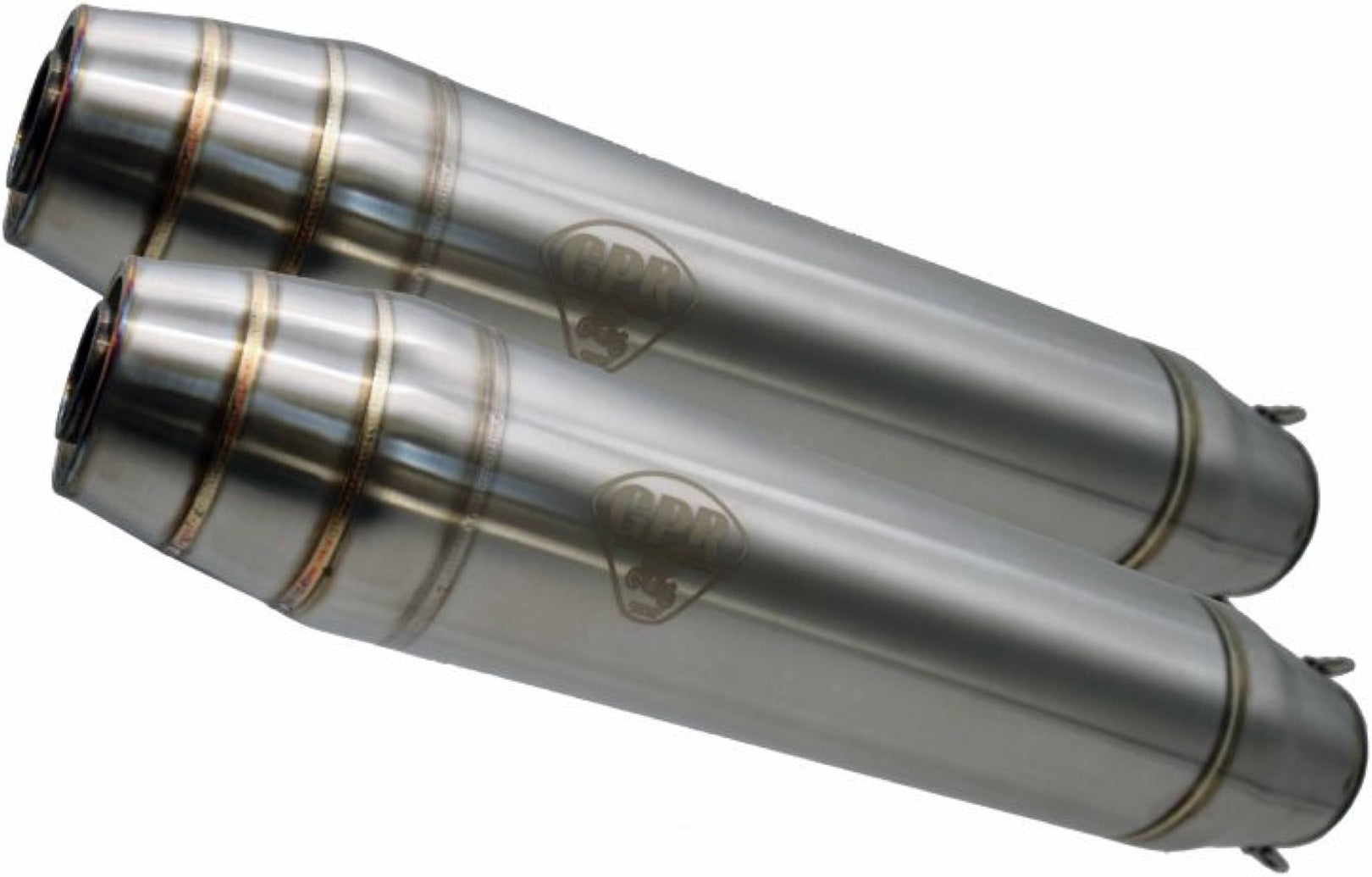 Exhaust Tip With Noise Certification Deeptone Cafe Racer Stainless Steel - Gpr Compatible With Moto Guzzi V 35 Tt - Sp - Lario - Gt- Custom (1982-1994)