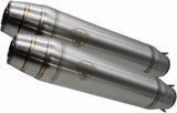 Exhaust Tip With Noise Certification Deeptone Cafe Racer Stainless Steel - Gpr Compatible With Bmw R 45 450 (1979-1985)