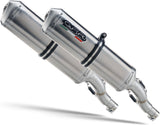 Dual Exhaust System With Sound Certification Satinox Stainless Steel - Gpr Compatible With Cagiva Raptor 1000 (2000-2003)