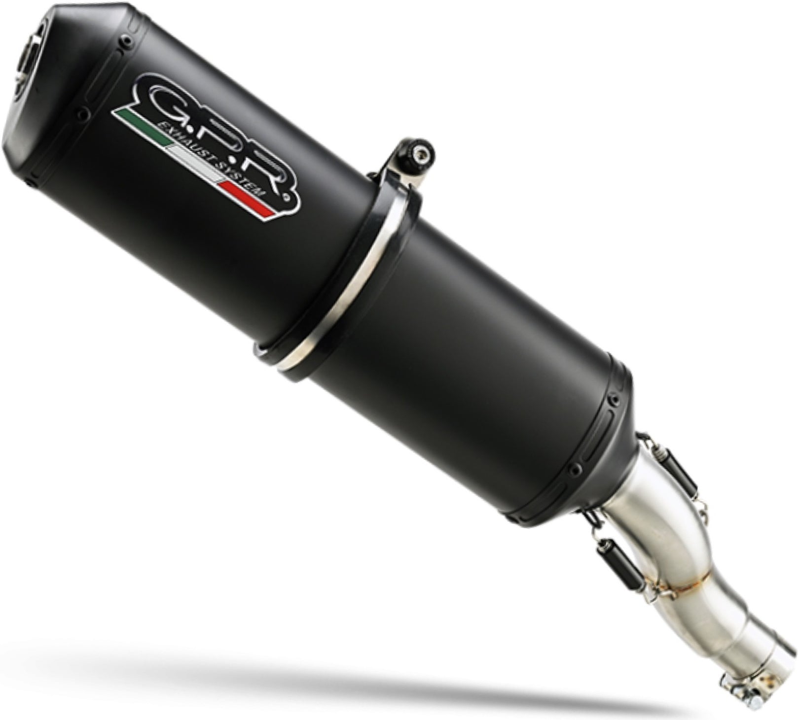 Exhaust Tip With Noise Certification Ghisa Black Stainless Steel - Gpr Compatible With Moto Guzzi Stelvio 1200 4V (2008-2010)