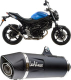Auspuffendstück Mit Geräuschzulassung Nero Edelstahl Endkappe Carbon Fiber - Leovince Kompatibel Mit Suzuki Sv 650 X (2018-2023)