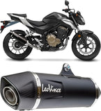 Auspuffendstück Mit Geräuschzulassung Nero Edelstahl Endkappe Carbon Fiber - Leovince Kompatibel Mit Honda Cb 500 X (2017-2018)