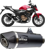 Auspuffendstück Mit Geräuschzulassung Nero Edelstahl Endkappe Carbon Fiber - Leovince Kompatibel Mit Honda Cb 500 F (2019-2023)
