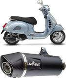 Exhaust Tip With Noise Certification Nero Stainless Steel Carbon Fiber End Cap - Leovince Compatible With Piaggio Vespa Gts 125 Ie - Super (2021-2024)