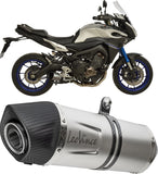Komplette Abgasanlage Mit Katalysator Und Geräuschzulassung Lv One Evo Edelstahl Endkappe Carbon Fiber - Leovince Kompatibel Mit Yamaha Fj-09 Tracer (2015-2016)