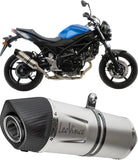 Auspuffendstück Mit Geräuschzulassung Lv One Evo Edelstahl Endkappe Carbon Fiber - Leovince Kompatibel Mit Suzuki Sv 650 (2016-2024)