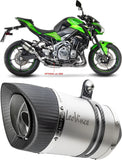 Auspuffendstück Mit Geräuschzulassung Lv Pro Edelstahl Endkappe Carbon Fiber - Leovince Kompatibel Mit Kawasaki Z 900 A2 (2018-2024)