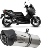 Auspuffendstück Mit Geräuschzulassung Lv One Evo Edelstahl Endkappe Carbon Fiber - Leovince Kompatibel Mit Yamaha X-Max 300 (2017-2020)