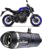 Komplette Abgasanlage Mit Katalysator Und Geräuschzulassung Lv One Evo Edelstahl Schwarz Endkappe Carbon Fiber - Leovince Kompatibel Mit Yamaha Tracer 700 Gt (2019-2020)