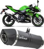 Auspuffendstück Mit Geräuschzulassung Lv One Evo Carbon Fiber Endkappe Carbon Fiber - Leovince Kompatibel Mit Kawasaki Z 400 (2019-2021)