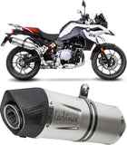 Exhaust Tip With Noise Certification Lv One Evo Stainless Steel Carbon Fiber End Cap - Leovince Compatible With Bmw F 750 Gs (2018-2024)