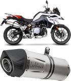 Auspuffendstück Mit Geräuschzulassung Lv One Evo Edelstahl Endkappe Carbon Fiber - Leovince Kompatibel Mit Bmw F 850 Gs - Adventure (2018-2024)