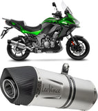 Auspuffendstück Mit Geräuschzulassung Lv One Evo Edelstahl Endkappe Carbon Fiber - Leovince Kompatibel Mit Kawasaki Versys 1000 (2019-2024)