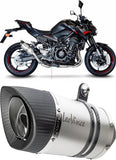 Auspuffendstück Mit Geräuschzulassung Lv Pro Edelstahl Endkappe Carbon Fiber - Leovince Kompatibel Mit Kawasaki Z 900 (2020-2024)