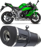 Exhaust Tip With Noise Certification Nero Stainless Steel Carbon Fiber End Cap - Leovince Compatible With Triumph Tiger 800 Xcx - Xr - Xrx (2011-2016)