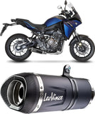 Komplette Abgasanlage Mit Katalysator Und Geräuschzulassung Lv One Evo Edelstahl Schwarz Endkappe Carbon Fiber - Leovince Kompatibel Mit Yamaha Tracer 7 Gt (2020-2024)