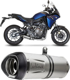 Komplette Abgasanlage Mit Katalysator Und Geräuschzulassung Lv One Evo Edelstahl Endkappe Carbon Fiber - Leovince Kompatibel Mit Yamaha Tracer 7 (2020-2024)