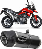 Auspuffendstück Mit Geräuschzulassung Lv One Evo Edelstahl Schwarz Endkappe Carbon Fiber - Leovince Kompatibel Mit Triumph Tiger 900 Rally (2020-2023)