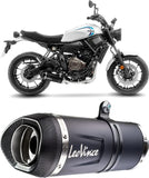 Komplette Abgasanlage Mit Katalysator Und Geräuschzulassung Lv One Evo Edelstahl Schwarz Endkappe Carbon Fiber - Leovince Kompatibel Mit Yamaha Mt-07 (2021-2024)