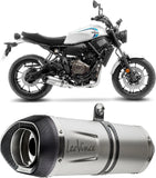 Komplette Abgasanlage Mit Katalysator Und Geräuschzulassung Lv One Evo Edelstahl Endkappe Carbon Fiber - Leovince Kompatibel Mit Yamaha Mt-07 (2021-2024)