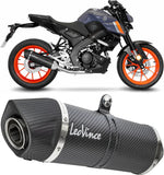 Komplette Abgasanlage Mit Katalysator Und Geräuschzulassung Lv One Evo Carbon Fiber Endkappe Carbon Fiber - Leovince Kompatibel Mit Yamaha Mt-125 (2021-2024)