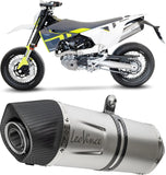 Auspuffendstück Mit Geräuschzulassung Lv One Evo Edelstahl Endkappe Carbon Fiber - Leovince Kompatibel Mit Husqvarna 701 Enduro - Lr (2021-2024)