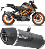 Auspuffendstück Mit Geräuschzulassung Lv One Evo Carbon Fiber Endkappe Carbon Fiber - Leovince Kompatibel Mit Ktm 390 Duke (2021-2023)
