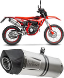 Auspuffendstück Mit Geräuschzulassung Lv One Evo Edelstahl Endkappe Carbon Fiber - Leovince Kompatibel Mit Beta Rr 4T 125 Lc (2025-2026)