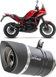 Auspuffendstück Mit Geräuschzulassung Lv Pro Carbon Fiber Endkappe Carbon Fiber - Leovince Kompatibel Mit Moto Morini X-Cape 650 - A2 (2021-2024)