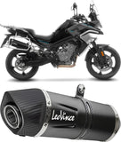 Auspuffendstück Mit Geräuschzulassung Lv One Evo Edelstahl Schwarz Endkappe Carbon Fiber - Leovince Kompatibel Mit Cfmoto 800 Mt Explore (2025-2026)