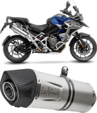 Auspuffendstück Mit Geräuschzulassung Lv One Evo Edelstahl Endkappe Carbon Fiber - Leovince Kompatibel Mit Triumph Tiger 1200 Gt Rally (2022-2024)