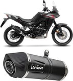 Auspuffendstück Mit Geräuschzulassung Lv One Evo Edelstahl Schwarz Endkappe Carbon Fiber - Leovince Kompatibel Mit Honda Xl 750 Transalp Travel (2025-2026)