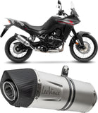 Exhaust Tip With Noise Certification Lv One Evo Stainless Steel Carbon Fiber End Cap - Leovince Compatible With Honda Xl 750 Transalp Urban (2025-2026)