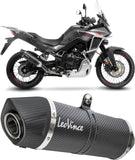 Auspuffendstück Mit Geräuschzulassung Lv One Evo Carbon Fiber Endkappe Carbon Fiber - Leovince Kompatibel Mit Honda Xl 750 Transalp Travel (2023-2024)