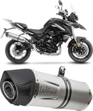 Auspuffendstück Mit Geräuschzulassung Lv One Evo Edelstahl Endkappe Carbon Fiber - Leovince Kompatibel Mit Benelli Trk 702 - X (2023-2024)