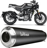 Auspuffendstück Mit Geräuschzulassung Gp One Edelstahl Endkappe Edelstahl - Leovince Kompatibel Mit Husqvarna Svartpilen 125 (2021-2023)