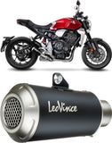 Auspuffendstück Mit Geräuschzulassung Lv-10 Edelstahl Schwarz Endkappe Edelstahl - Leovince Kompatibel Mit Honda Cb 1000 R Neo Sports Café (2018-2024)